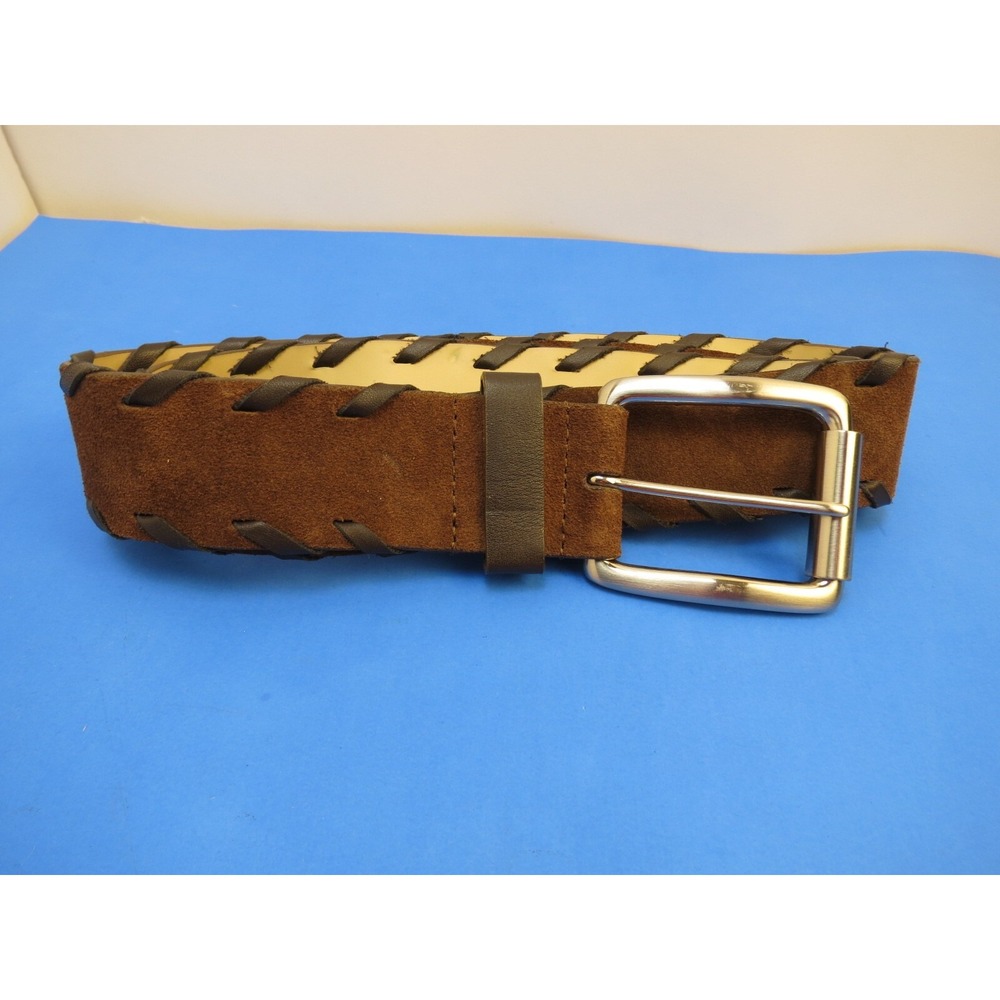 WCM New York Belt Genuine Italian Leather Size Large Brown 8256 L